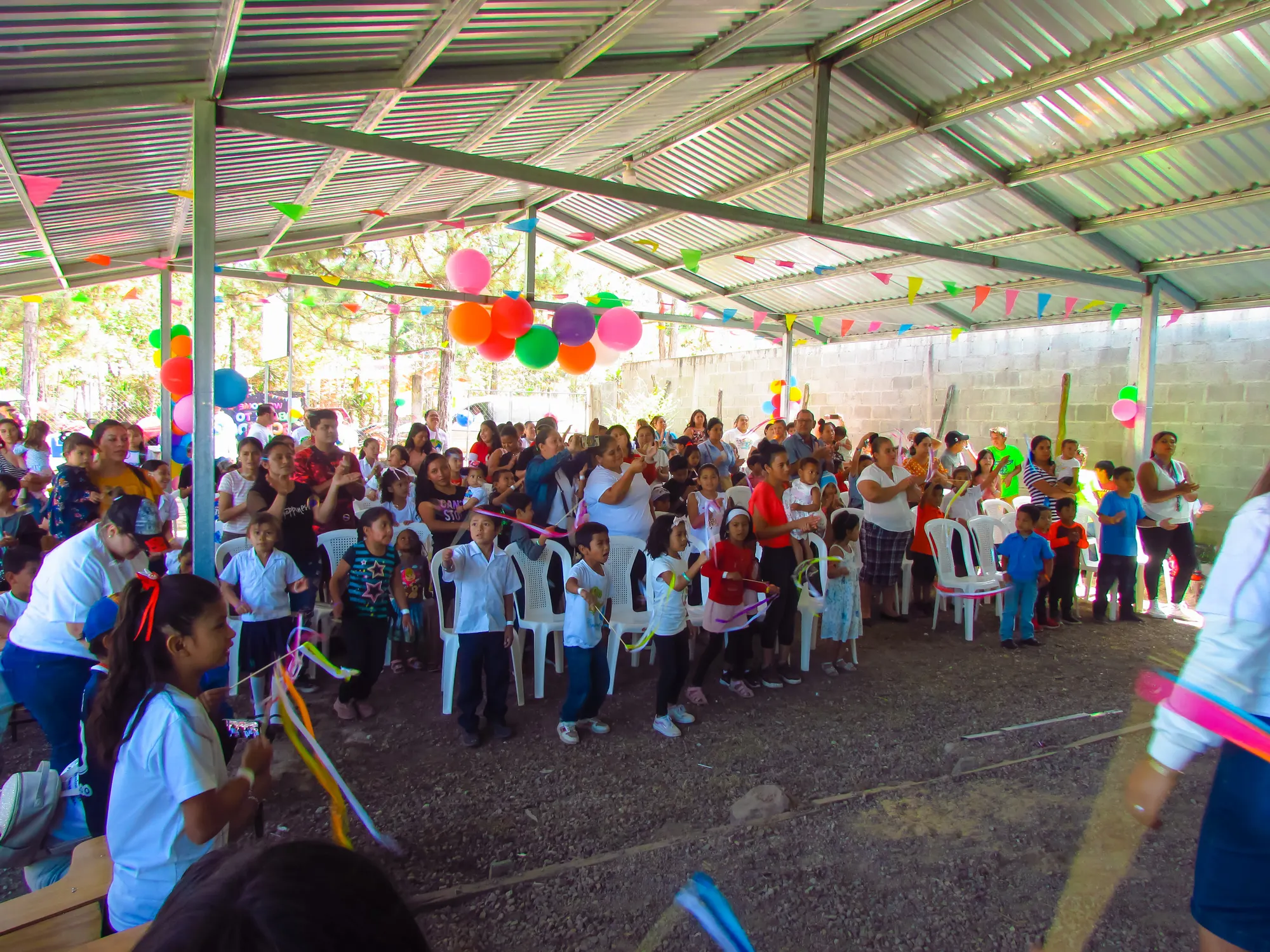 A gathering at a live ministry event in Honduras